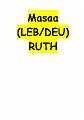 RUTH 1 Masaa